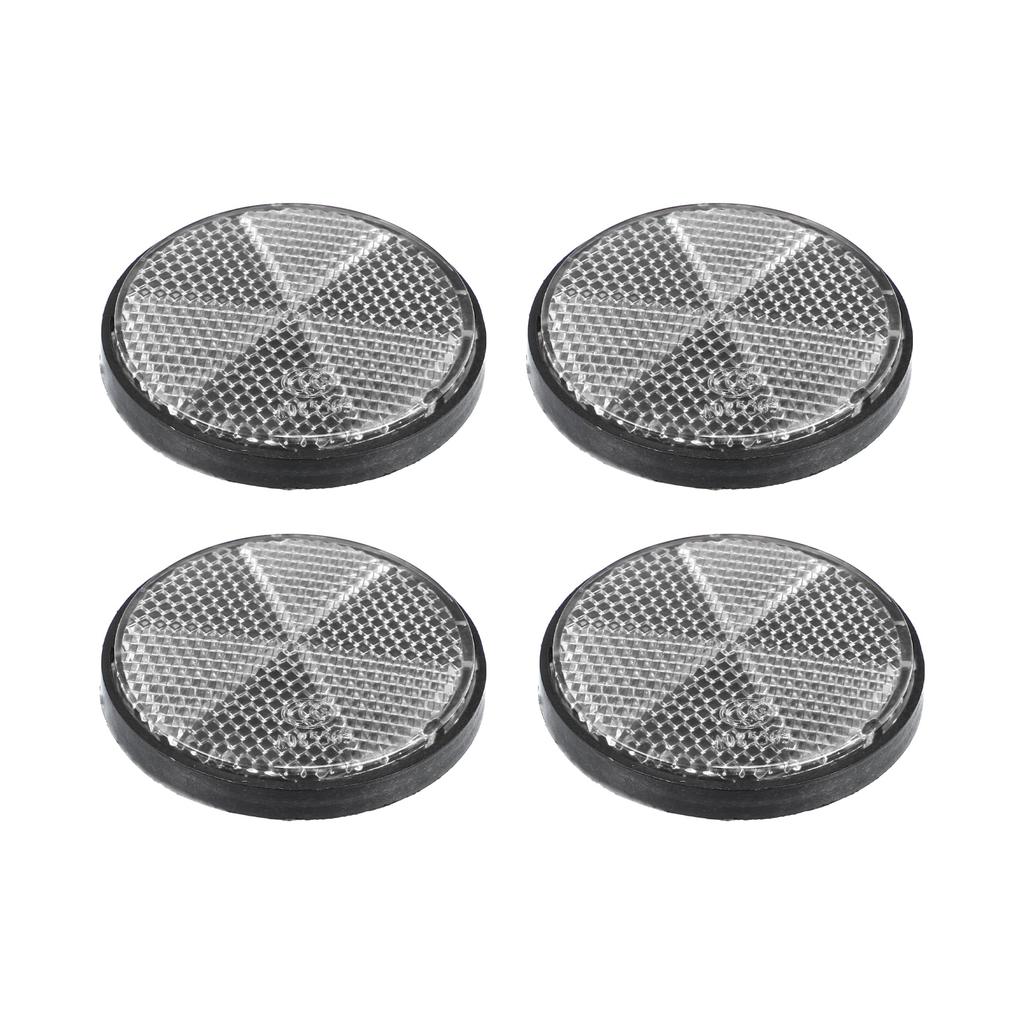 uxcell Reflektor Warnreflektor Reflektierende Abdeckung für Motorräder Kunststoff Schraubtyp M6x1.0 Weiß 4 Stück