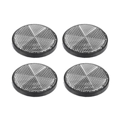Reflektor Warnreflektor Reflektierende Abdeckung für Motorräder Kunststoff Schraubtyp M6x1.0 Weiß 4 Stück