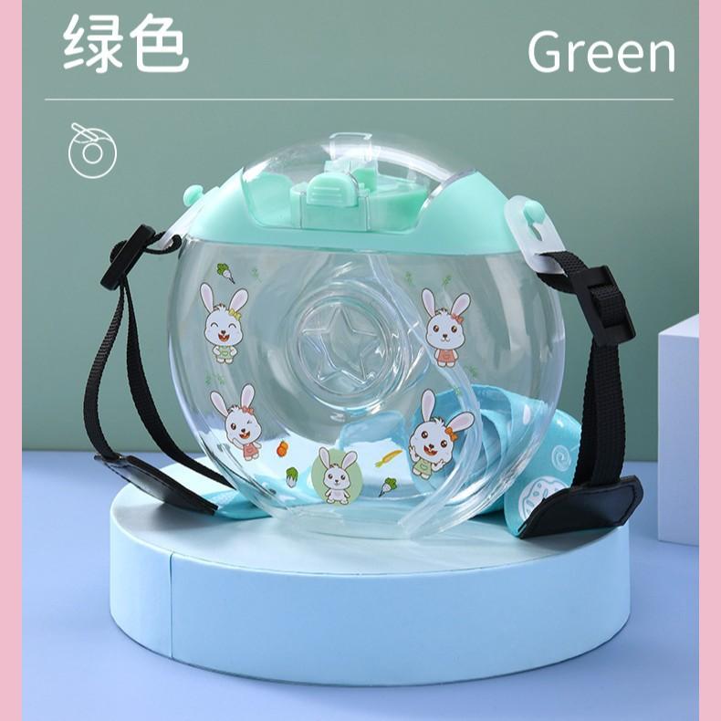 Children'S Donut Water Cup Cute Plastic Straw Cup Kindergarten Student Cartoon Colorful Kettle Rainbow Cup