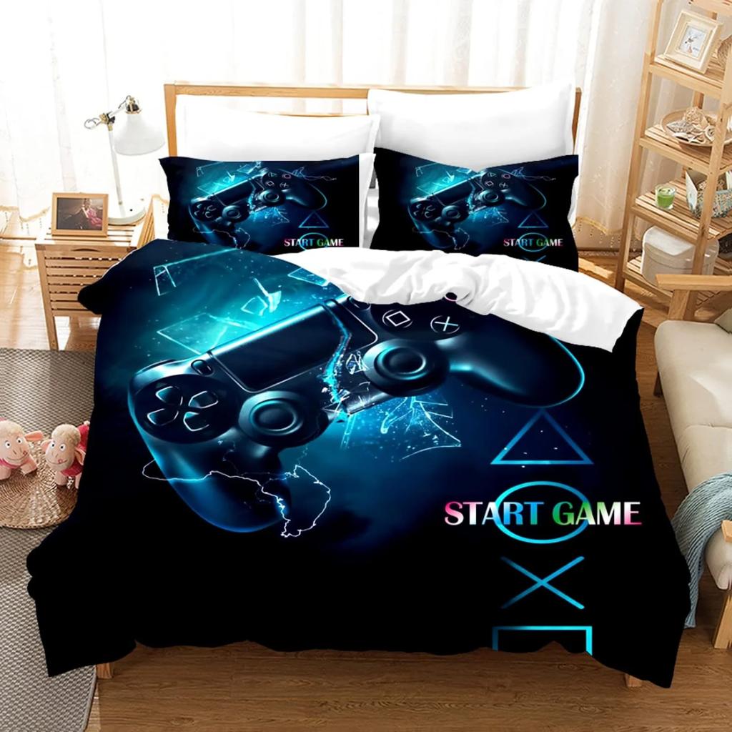 3d Digital Gamer Bedding Set Quilt Cover With Pillowcases Twin 2/3Pcs Video Game Comforter Cover Full Queen King Double Size