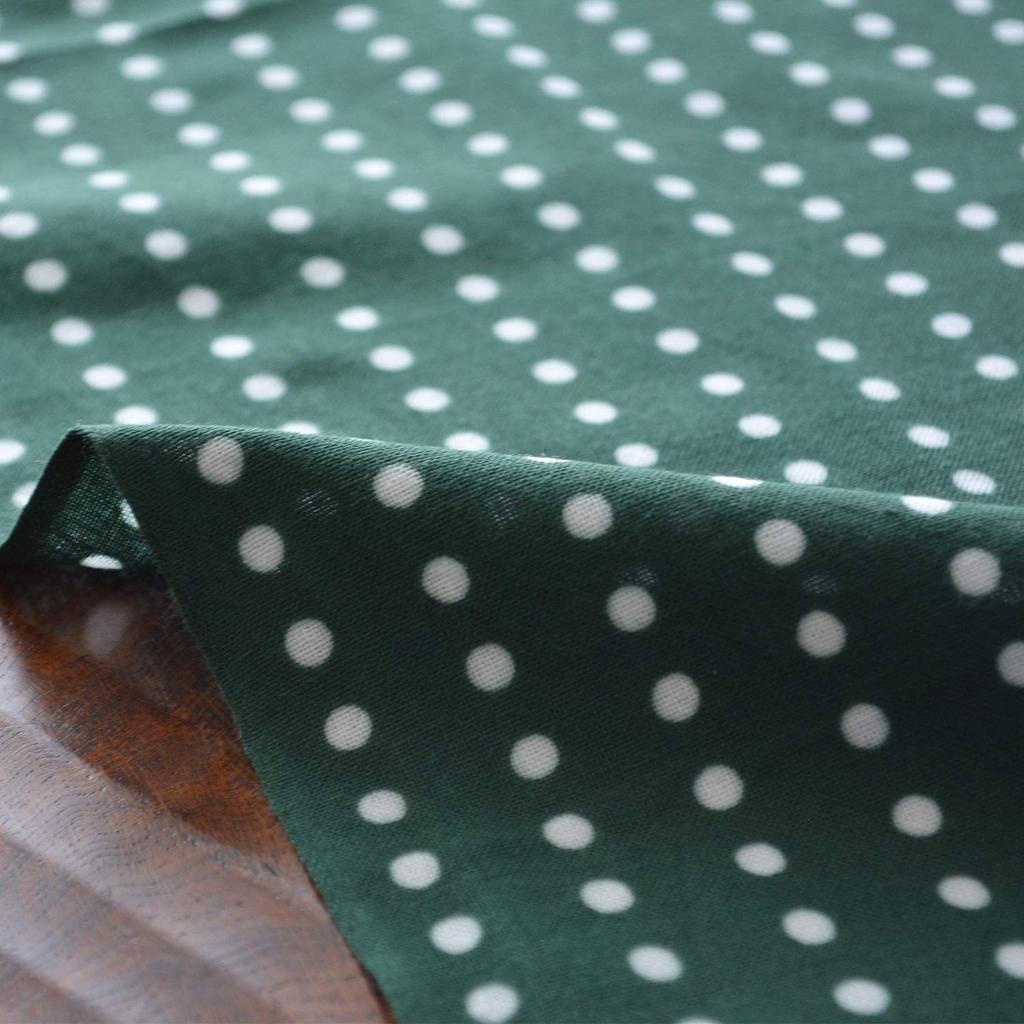 IKS Tenugui Hand Made in 34 x Polka Ground Prime Fabric Chū-sen Towel, Japan, 88cm, Dots, "Mame-shibori Khaki" Color, 100% Cotton, (Unfinished)