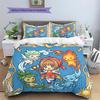 Cardcaptor Sakura Pattern Bedding Quilt Set Quilt Cover Pillowcase Home Decoration Birthday Gift (1 * duvet cover + 2 * pillowcase, without core)