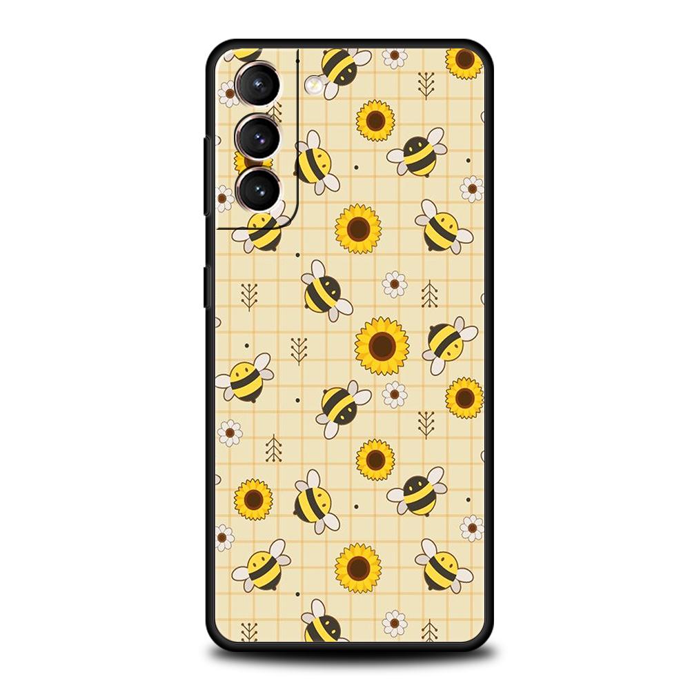 Bee Honey Phone Case For Samsung Galaxy S25 Edge S24 S23 S22 Ultra S20 S21 FE 5G S10 S9 Plus S10E Soft Cover