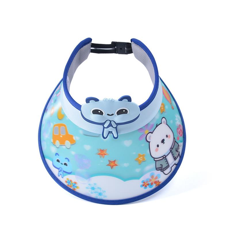 1104 children's hat 3D big eaves fan empty top hat summer outdoor sun hat boys and girls cartoon sun hat
