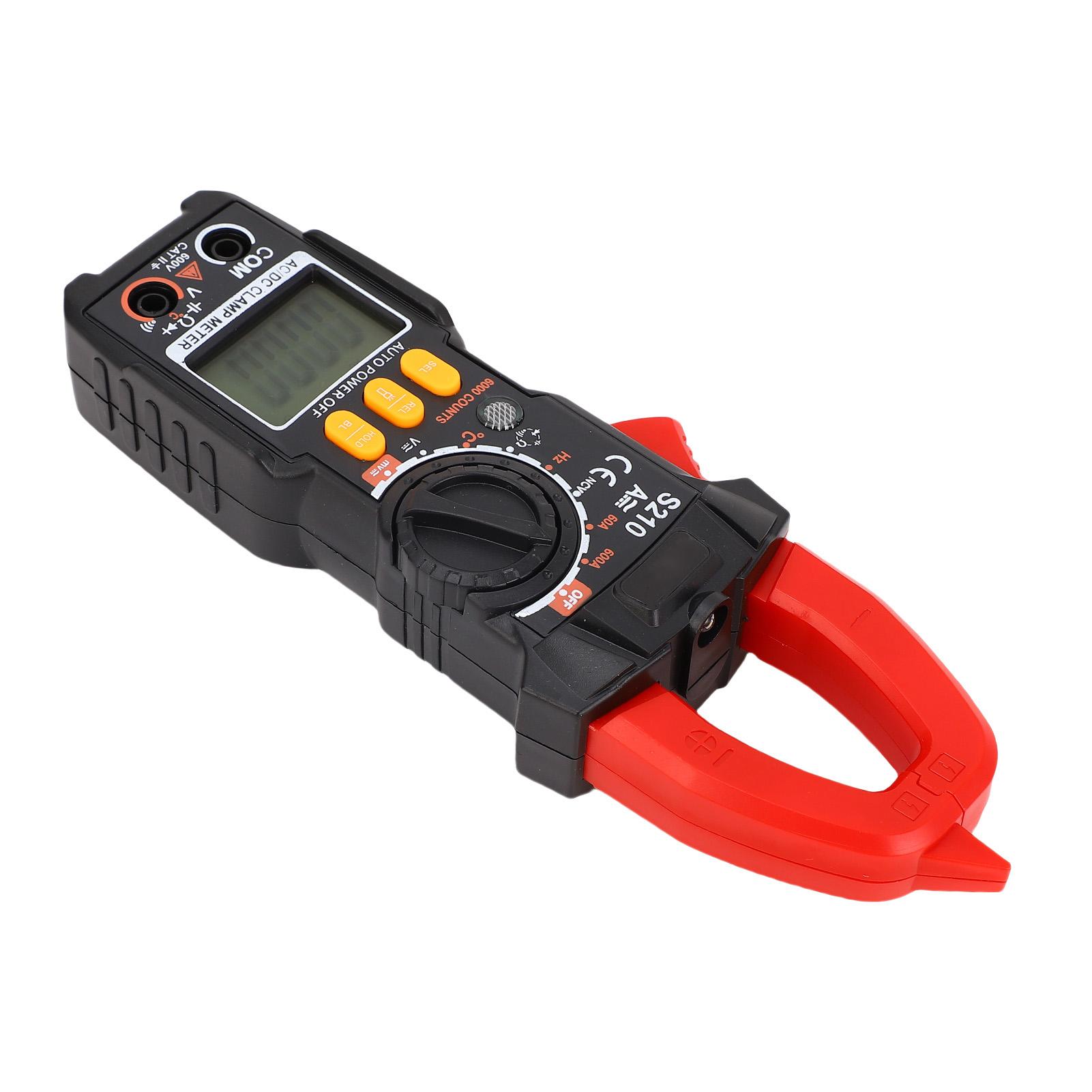 

Digital Clamp Meter 6000 Counts Auto Ranging Multimeter 600V 600A AC DC Current Voltage Resistor