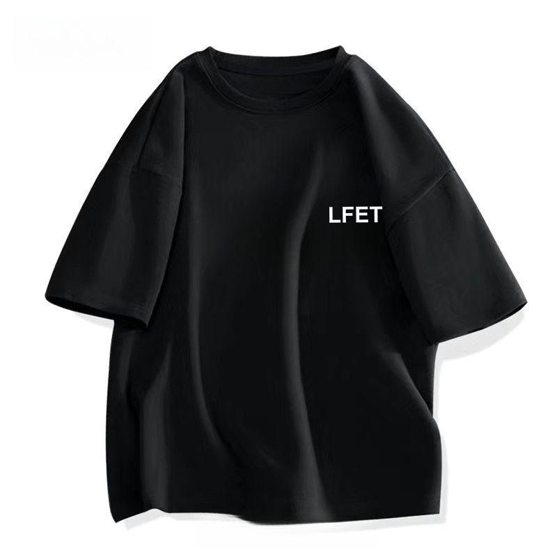 Summer T-shirt Creative Letter Printed Short Sleeved T-shirt Fashionable Comfortable Soft Breathable Cotton T-shirt
