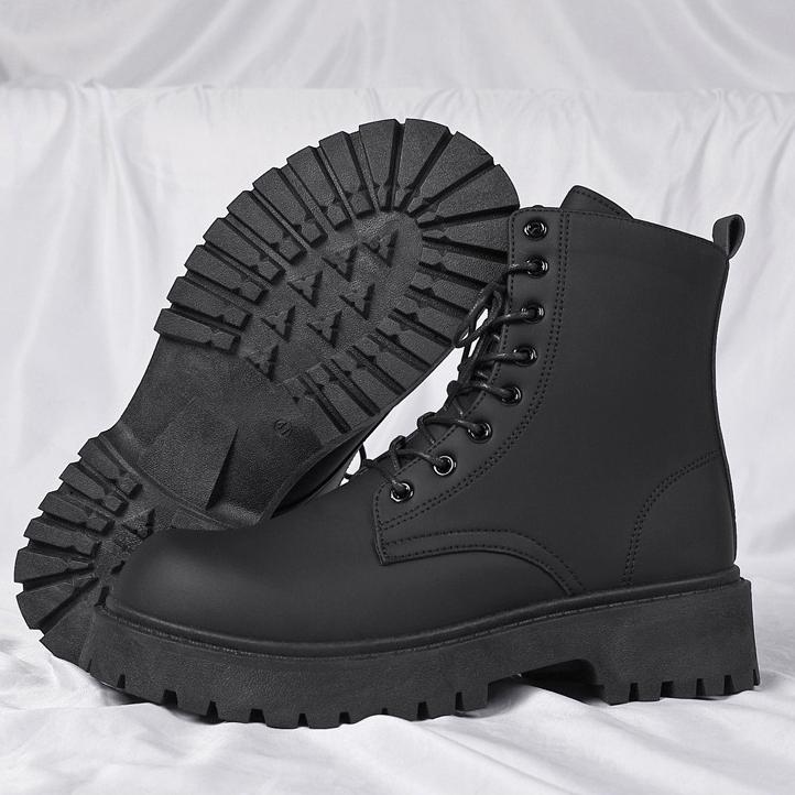 Pánské módní vysoké boty Módní venkovní pohodlné motocyklové boty pro muže Retro britský styl Vysoké pracovní boty Botas Para Hombre