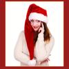 Comfortable Velvet Christmas Hat Soft Santa Claus Caps Christmas Hats  Men's and women's
