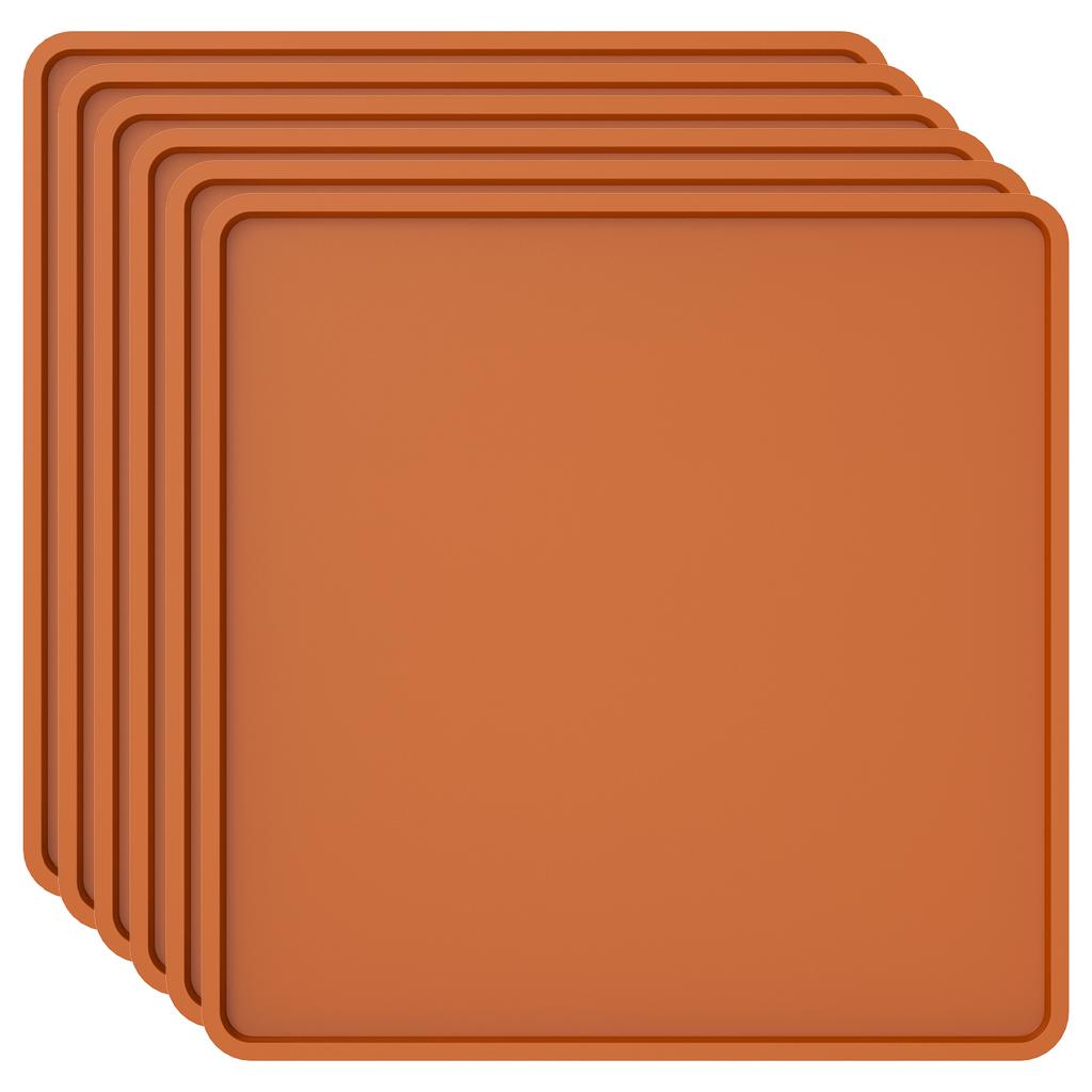 Silicone Dehydrator Mats with Raised Edge Non Stick Silicone Tray Liner 4Pcs/6Pcs 13.8×13.8 Inch Bakeware Baking Tray Mat Sheet