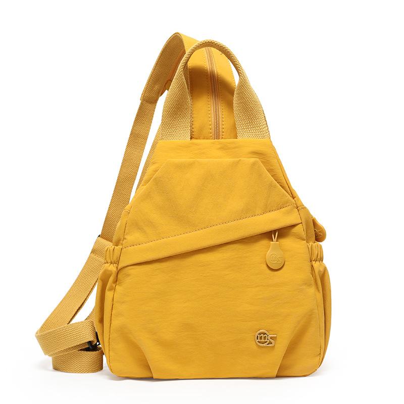 

Женский высококлассный легкий и простой маленький рюкзак, многофункциональная нагрудная сумка, для поездок на работу, портативная сумка через плечо, тренд жёлтый