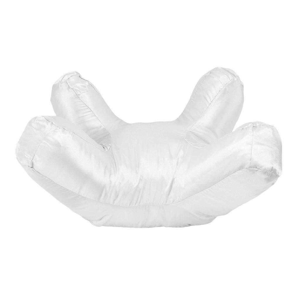 Comfortable Face Pillow Lightweight Soft Supportive Face Down Pillow for Back Side Stomach Sleeping Cotton White