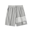 Men's Trendy Quick-Dry Summer Waffle Shorts - Casual Straight Sportswear with Four Stripes