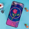 Stained Glass Rose Galaxys Phone Case For iPhone 17 Air 15 14 13 12 11 16 Pro Max 13 12 Mini 15 16 Plus 16e Cover Funda