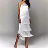 Fashion Suspended Chandelier Backless Slit Dress