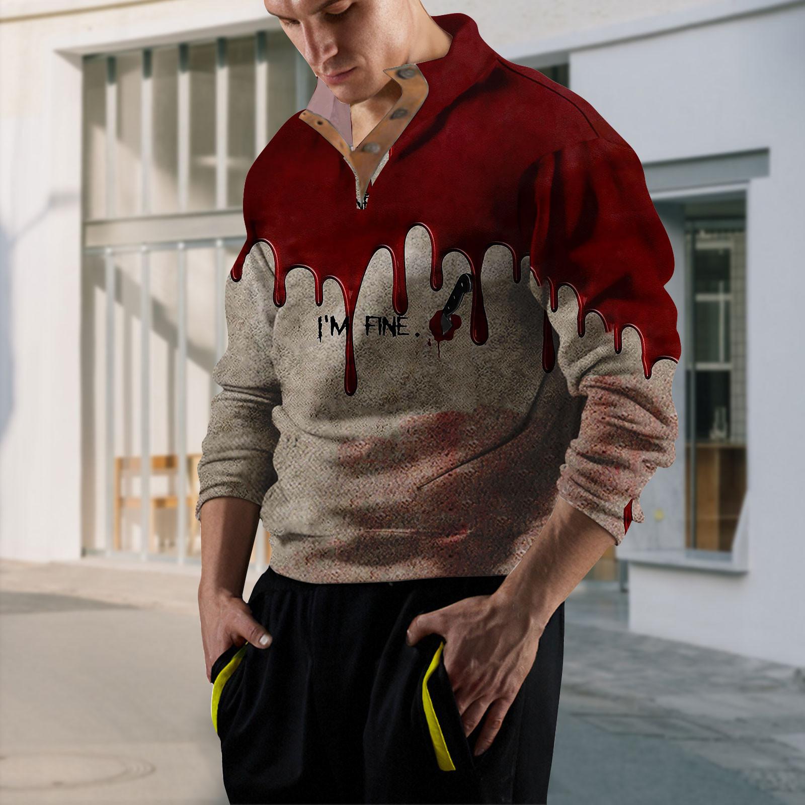 Мужская толстовка с воротником-стойкой на открытом воздухе — фото 9