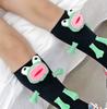 Cute Quirky 3D Ugly Frogs Calf Socks for Women and Teens Novelty Funny Middle Tube Socks for Casual and Cosplay Party