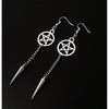 New Gothic Five-Pointed Star Dagger Earrings: Dark Supernatural Charm & Unique Friendship Gift