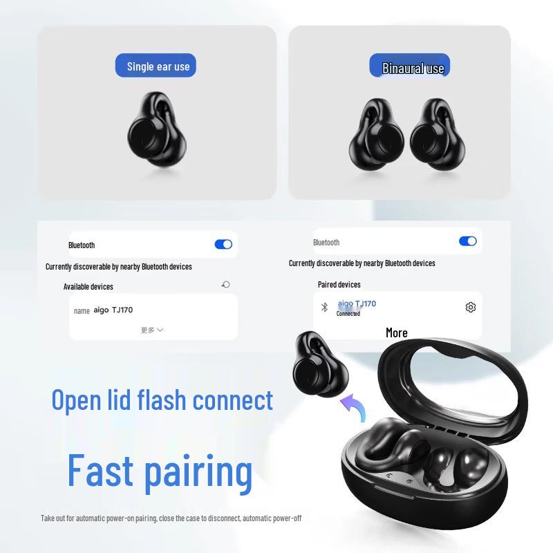 aigo TJ170 TWS Open-Ear Clip-on Bluetooth Sports Earphones