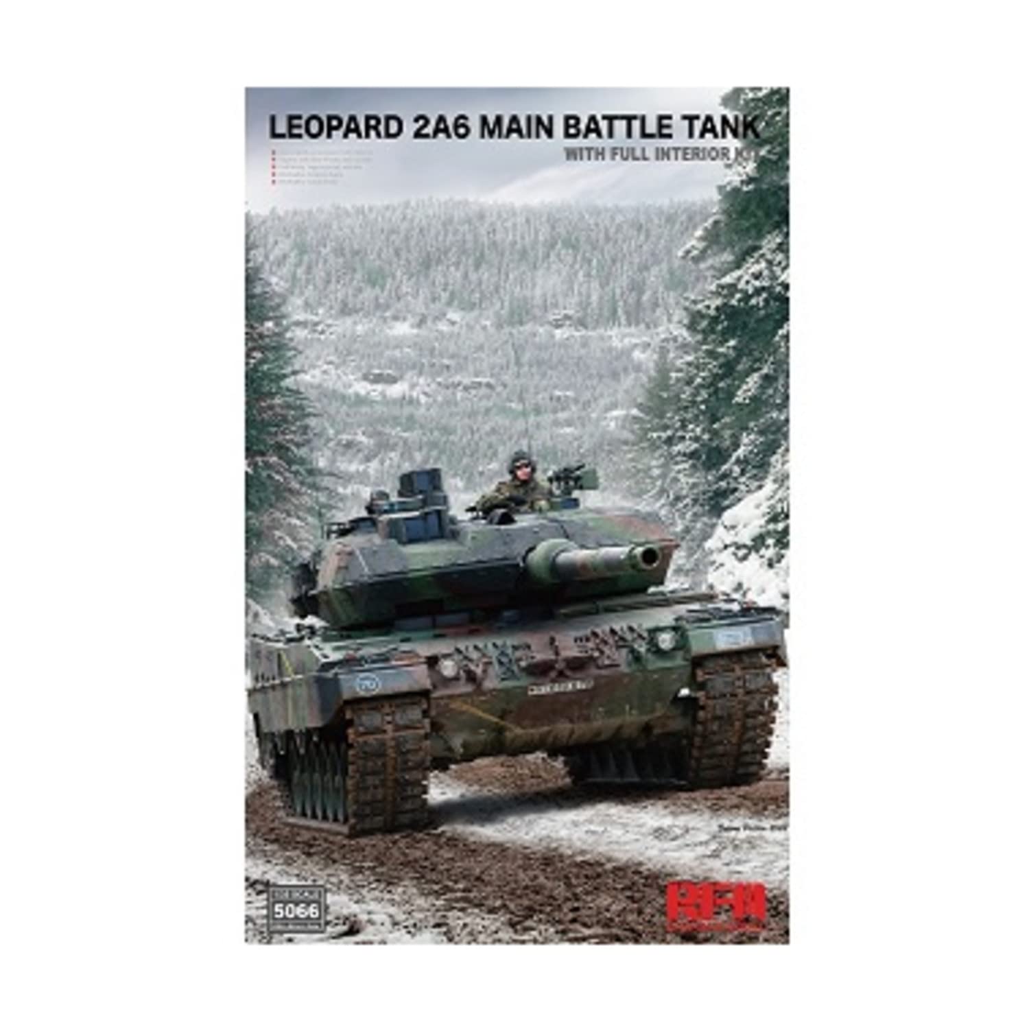

Ryefield Models Немецкий Leopard 2A6 Полный интерьер Пластиковая модель RFM5066 Цветной пластик 1/35