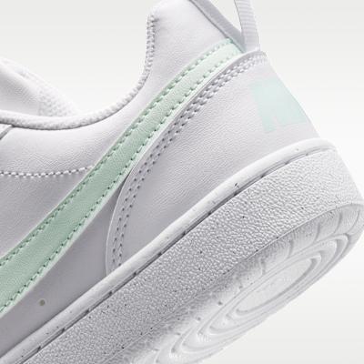 Nike Court Borough Low Top Kids' Skateboarding Shoes White Green