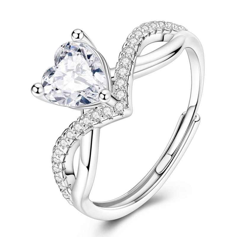 Original 925 Sterling Silver Bow Sun Moon Stars Open Rings Regardless of Size for Women Girls Jewelry Birthday Anniversary Gifts