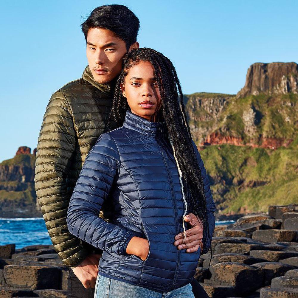 2786 Womens/Ladies Tribe Hooded Fineline Padded Jacket