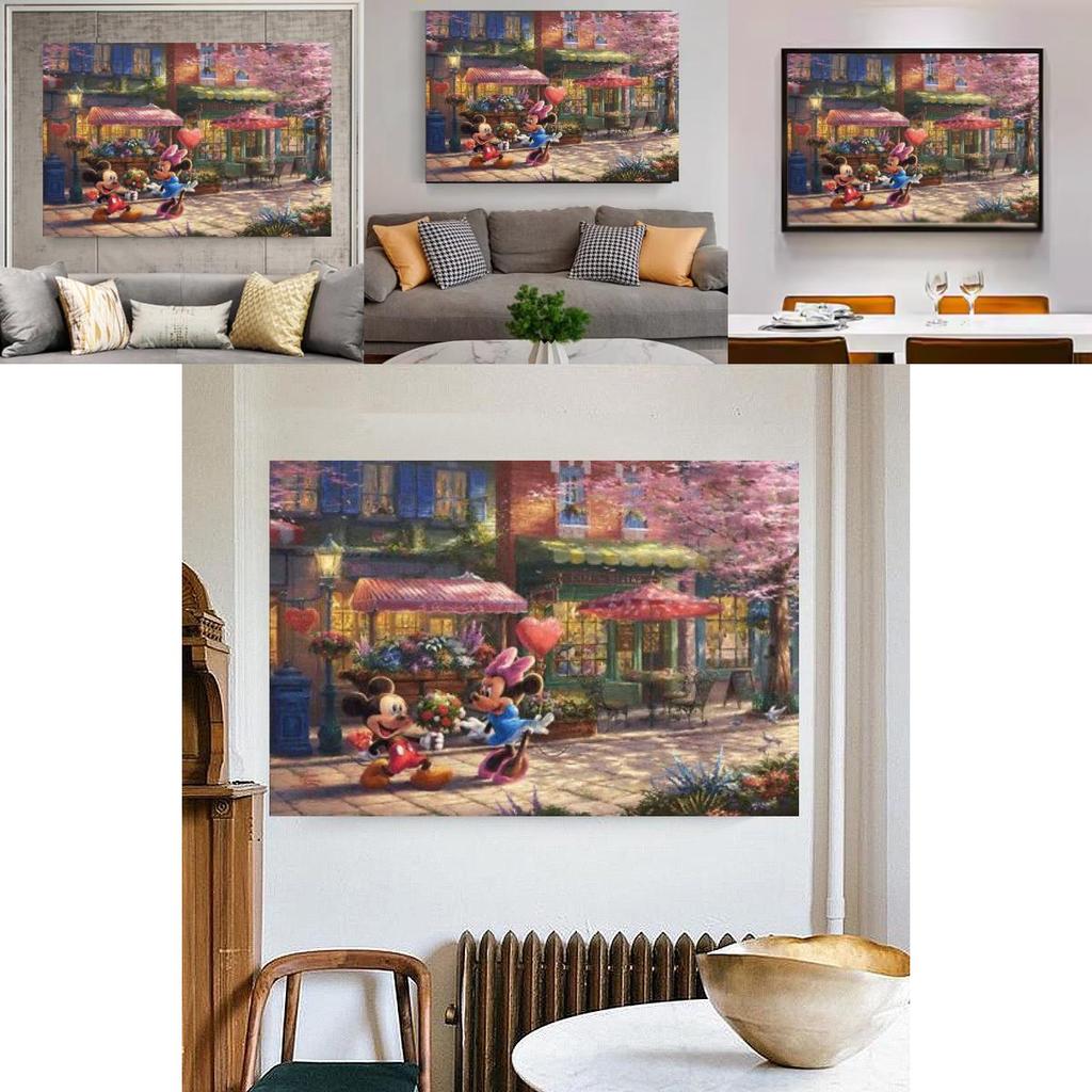 Mickey Mouse Themed Fashionable Girl's Gift Fairy Wallpaper For Bedroom Decor