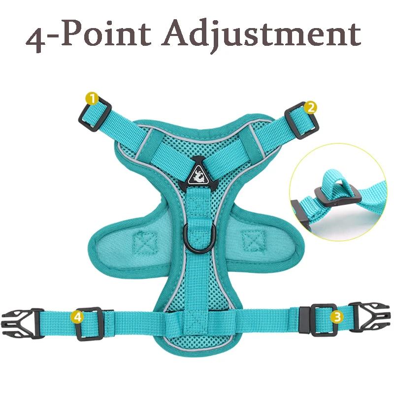 New Medium Dogs Adjustable Dog Harness Reflective Leash Set for Puppy Chest Strap Soft Breathable Pet Harness Accessories