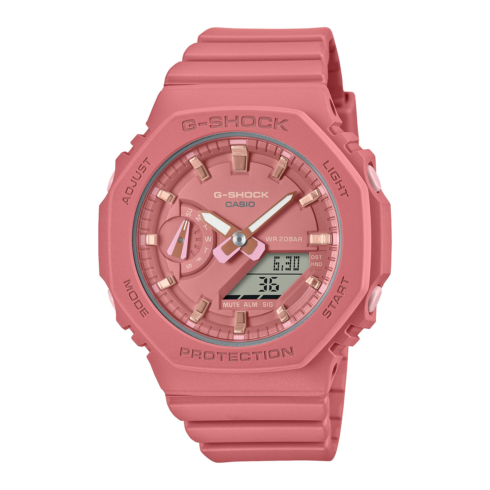 

Casio G-SHOCK Men s Resin 200M Water Resistant Analog Shock Resistant Quartz Watch GMA-S2100-4A2 красный