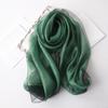 Mary Spring and autumn solid color silk scarf, double-layer gold silk, versatile long cheongsam, organza shawl, women's scarf
