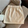 Women's High-Waisted Elastic Waist Gray Knit Skirt - Autumn/Winter 2025 Hip-Hugging A-Line Style