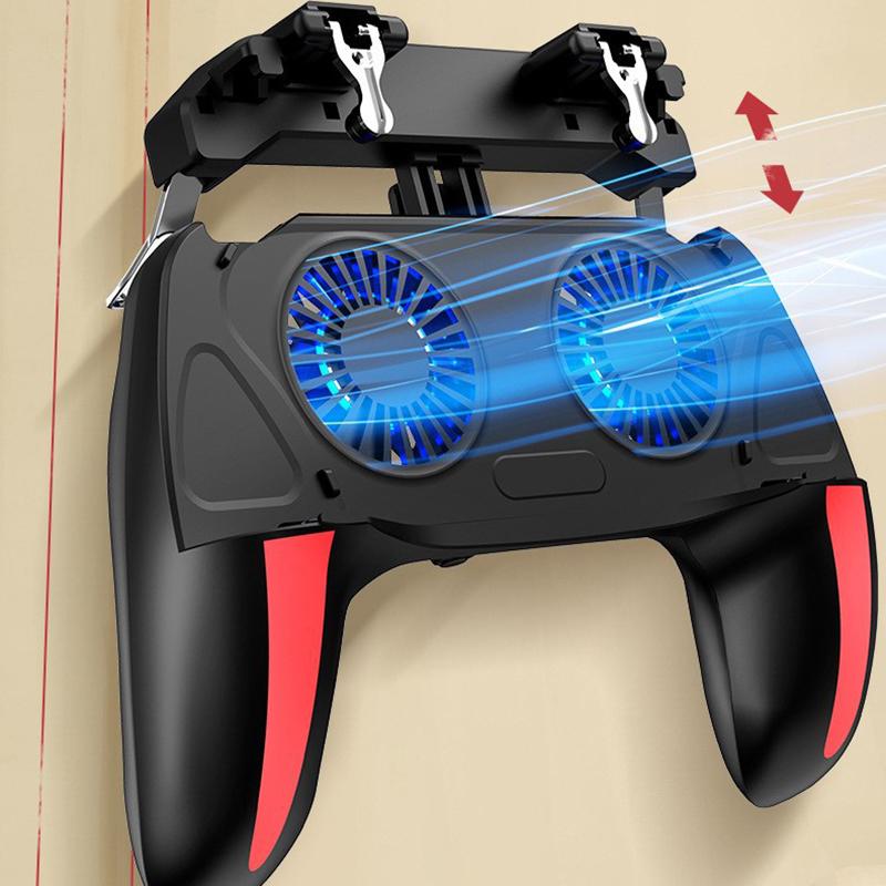 H10 Gaming Handheld Grip Game Controller Joystick Gamepad Voor Pubg Trigger Koelventilator Koeler Telefoon USB-Powered 5000mAh Batterij