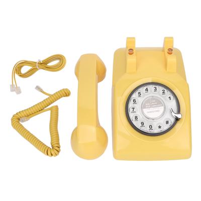 Retro Telefon z Tarczą Obrotową Klasyczna Symulacja Vintage Mechaniczny Dzwonek Telefon dla Domowego Biura