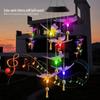 2PC Colorful Gradient Garden LED Wind Chimes Decorated Solar Hummingbird Landscape Garden Lights Decorated Atmosphere