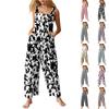 Women's Casual Jumpsuit Sleeveless Fashion Floral Print Jumpsuit