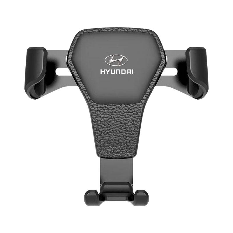 Gravity Car Badge Phone Holder Bracket Air Clip Mount Stand Accessories For Hyundai Tucson Solaris I30 Creta IX35 I40 IX20 Veloster