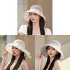 Summer Wide Brim Sun Hat For Women With Breathable Polyester Material And Adjustable Fit
