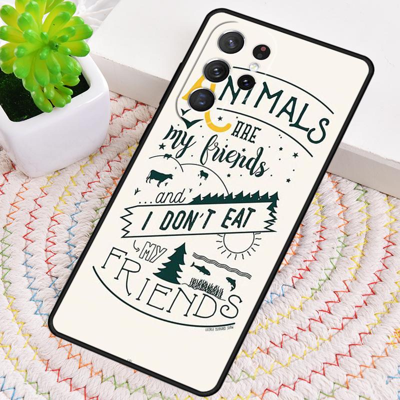 VEGAN QUOTES LOVE VEGGIE TPU Phone Case For Samsung Galaxy note 10 pro S26 S25 S24 S23 S22 Ultra Plus S21 FE S20 Cover