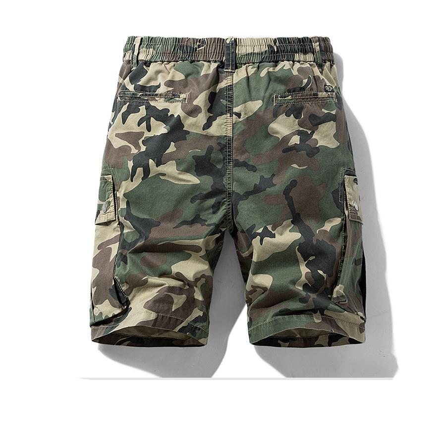 Summer Men Camouflage Cotton Cargo Shorts Men's Fashion Multi-pocket Casual Shorts Pants Outwear Breathable Joggers Shorts Male