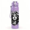1PC Vintage Lady Sculpture Art 750ml Color Plastic Sports Water Bottle Leakproof Flip Straw Lid Suitable for Sports Office Home Use