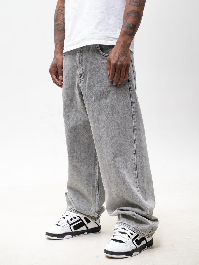Jigga Wear New Outline XL Men's Gray Super Baggy Jeans