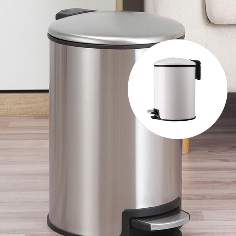 304 Stainless Steel Waste Bin with Slow Close Technology Foot Pedal and 90 Degree Lid Stay for Easy Cleaning