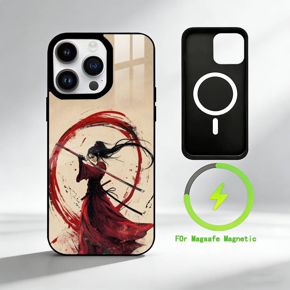 

B-bushido Phone Case For iPhone 17 16 15 14 13 12 Pro Max Plus for Mirror Wireless Magnetic Cover iPhone11