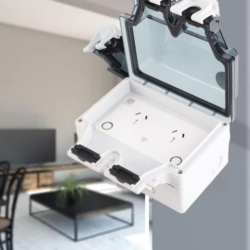 WiFi Akıllı Priz Tip 86 IP66 Dış Mekan Su Geçirmez Wifi Akıllı Elektrik Prizi APP Kontrolü 15A