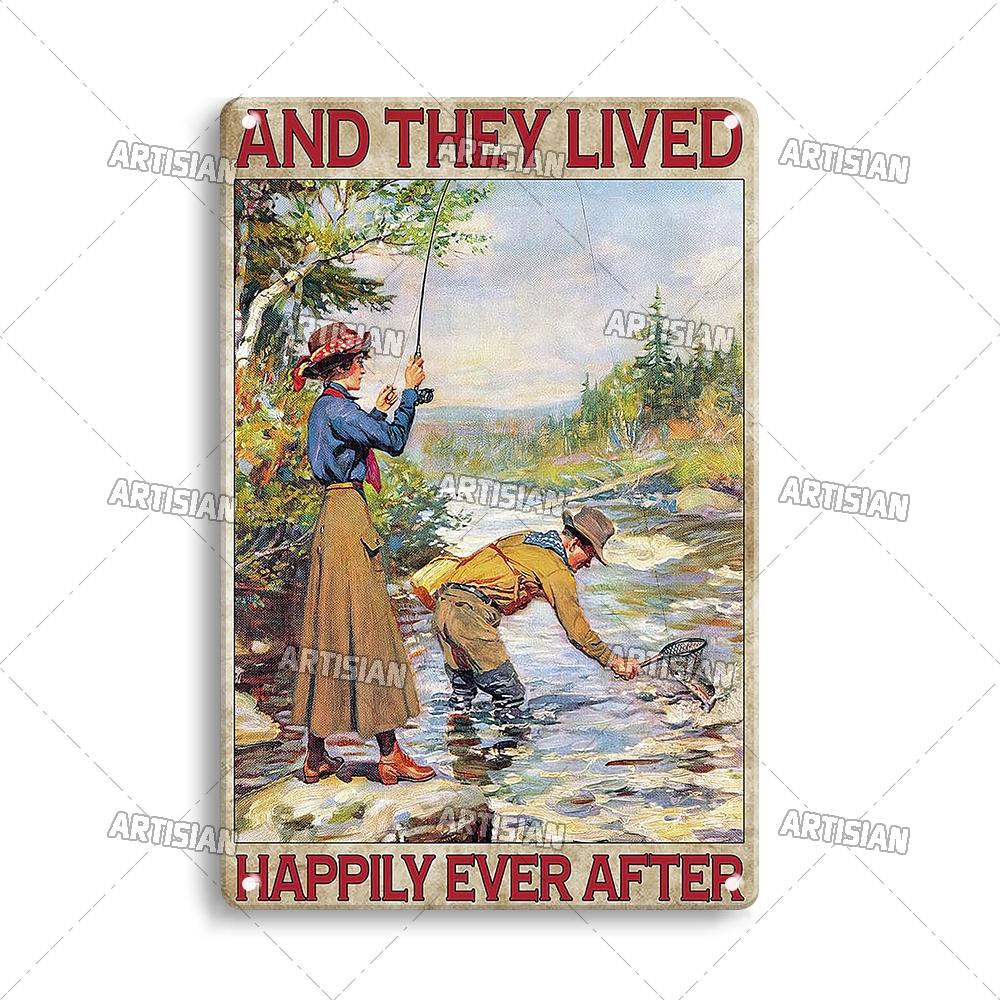 

Художественная рыбалка Металлический знак Спортивный оловянный плакат Приманка Декоративная тарелка Настенный декор Гараж Бар Паб Клуб Отель Кафе Кухня Дом 7.8x11.8inch