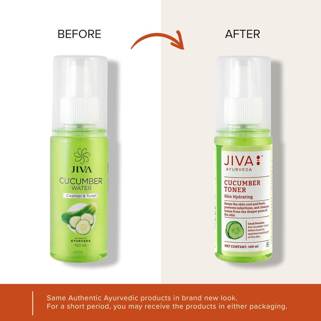 Jiva Cucumber Toner 100ml Pack Of 2 | Hydrating Natural Face Toner For All Skin Types & Deep Cleansing