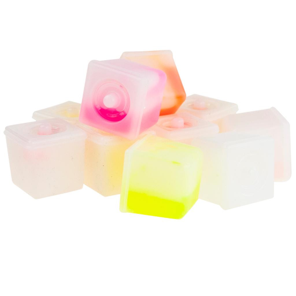 TG53193 ICE CUBES Glowing Colorful FLUO 12 Pcs Ice Cube