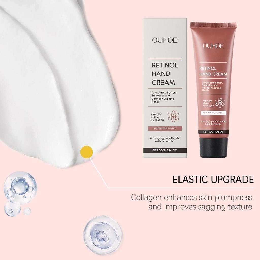 Retinol Hand Cream Anti Chapping Prevent Dryness Improve Rough Fade Fine Lines Smoothing Hydrating Repair Anti Aging Hand Cream