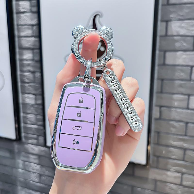 TPU Car Remote Key Case Cover Protect Shell Fob For Toyota CHR Hilux Fortuner Land Cruiser 200 Camry Corolla Crown RAV4 Highland
