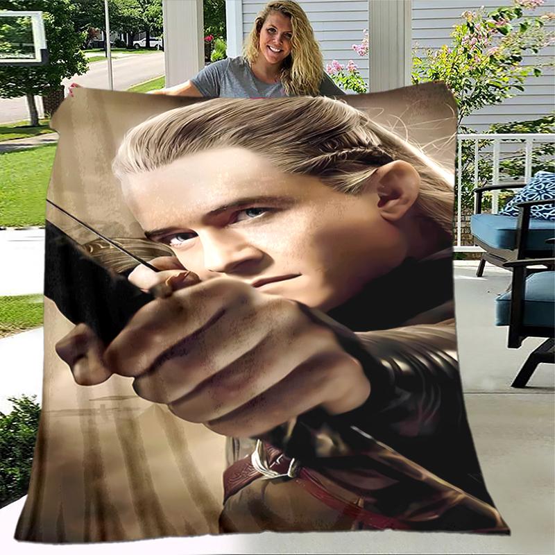 1pc Blanket The Lord of the Rings1 Print Design, Lightweight Blanket for Sofa, Bed- Soft &Warm, Gift for All Seasons like Christmas, Halloween